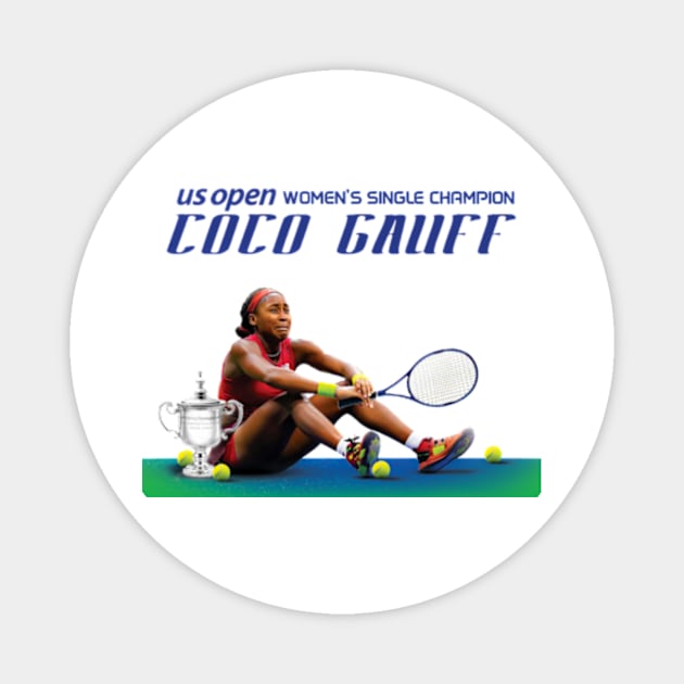 Coco gauff Magnet by shadowNprints